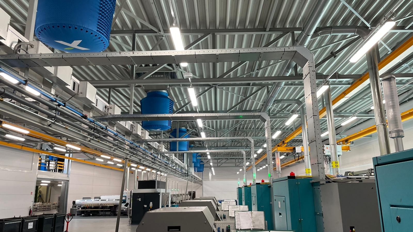 Preventing negative pressure in a metal factory