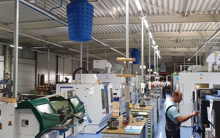 What types of indoor cooling (AC) options are there for production facilities?