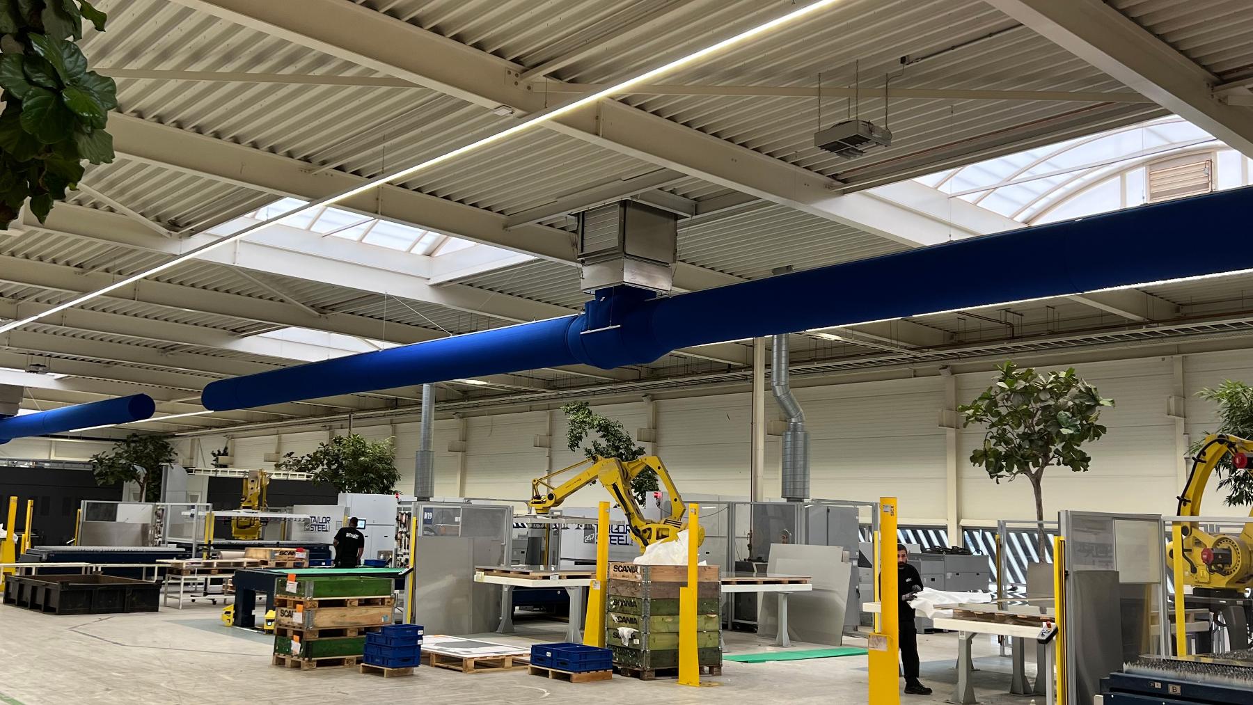 Climate control system factory halls